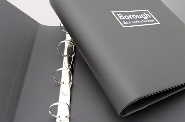 A4+ Black PVC Curved Spine Ring Binder