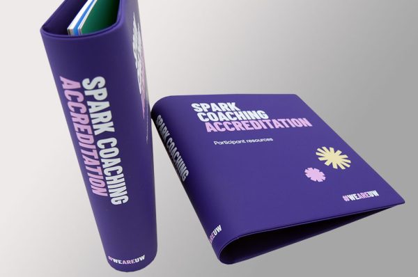 A4+ Purple PVC Curved Spine Ring Binder